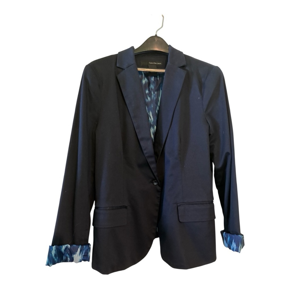 Calvin Klein XL navy 98% cotton blazer - Picture 5 of 13